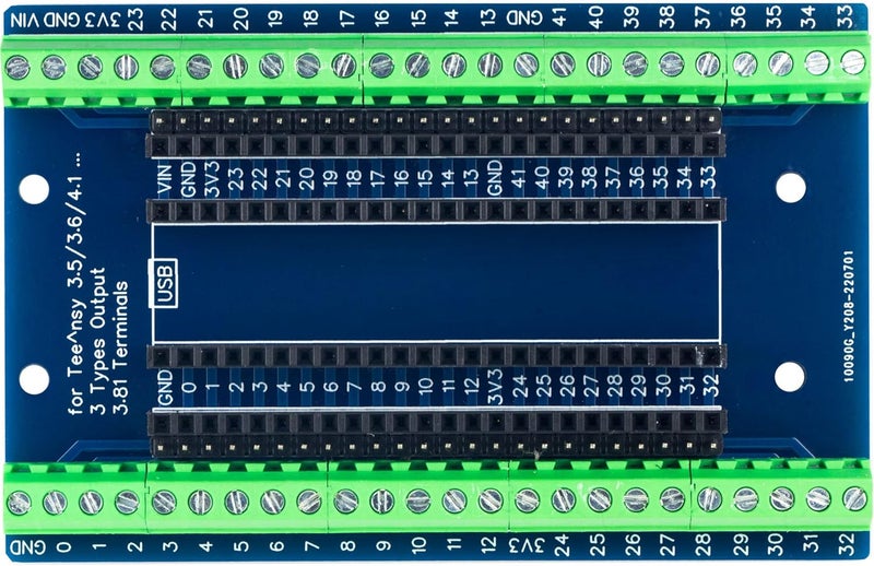 whiteeeen Screw Terminal Expansion Board 3 Types Output Breakout Board for Teensy 3.5/3.6/4.1 Module Compatible with Arduino - Image 1